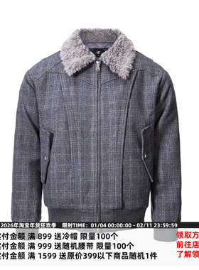 CATSSTAC 雅典娜格纹羊毛棉服 简约雅致 轻奢质感 经典复古