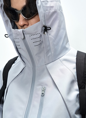 CATSSTAC 使徒剪裁活片冲锋衣男防风防水秋冬机能户外工装外套