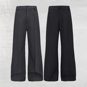 宽松直筒 cleanfit简约设计 修饰腿型 精英A字条纹西裤 CATSSTAC