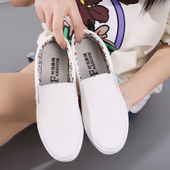 小碎花防水单鞋 平底休闲鞋 老北京布鞋 纯色小白鞋 女鞋 2025春新款