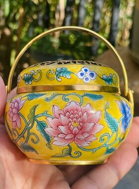 铜胎画珐琅景泰蓝暖手炉礼品礼物