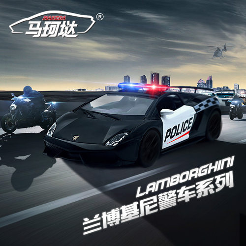 合金1/36警车版兰博道奇福特车模