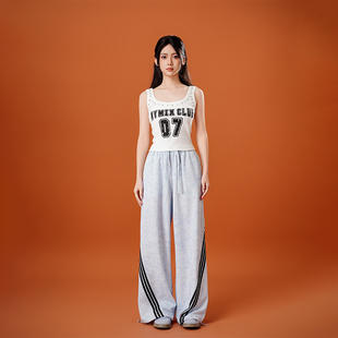 少女甜酷設(shè)計感小眾顯瘦印花吊帶背心女 MYMIX短款 25夏新品