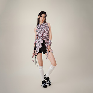 【25夏新品】MYMIX辣妹短裤女设计感小众高腰拉链抽绳显腿长裤子