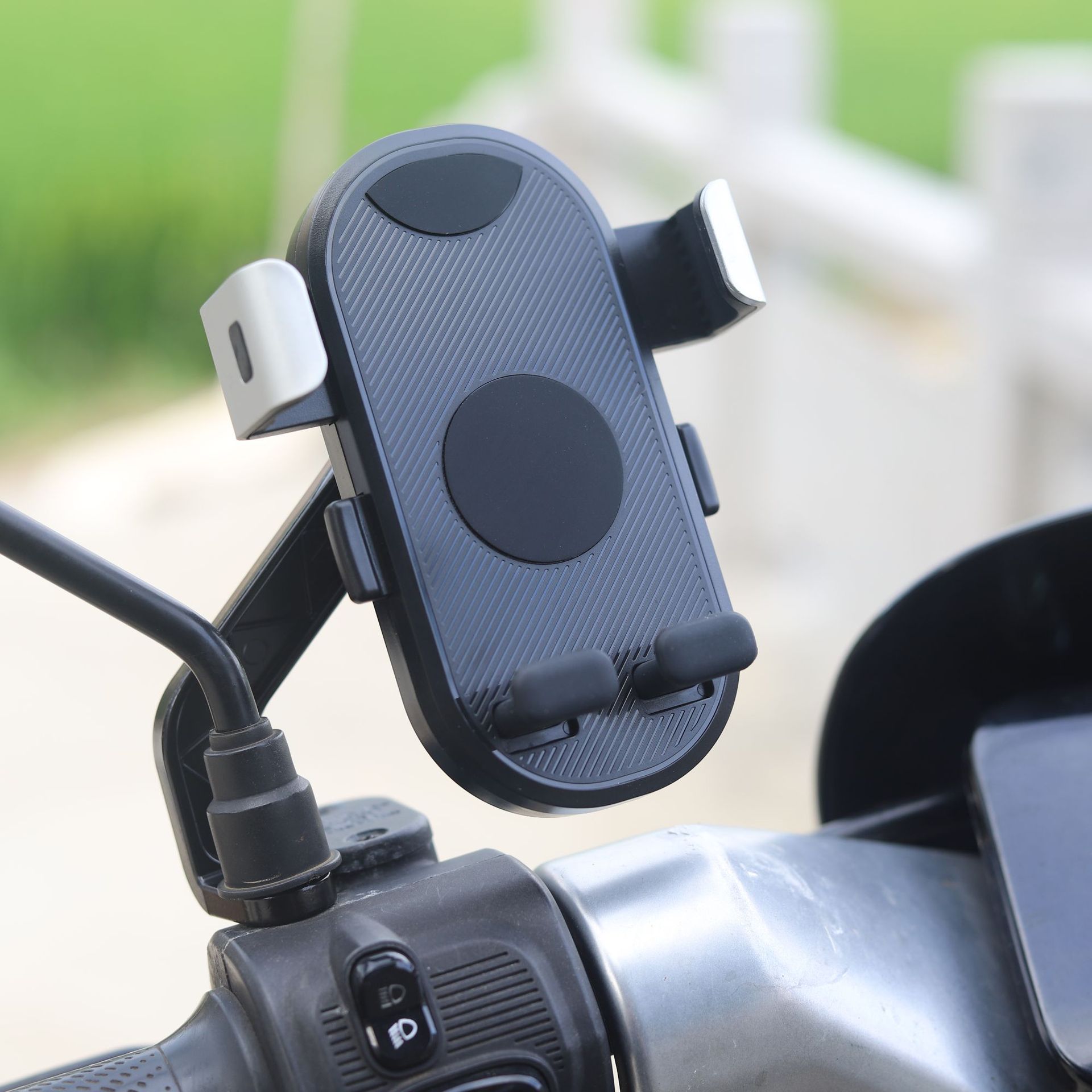 铝合金电动车手机支架 摩托车电瓶车骑手外卖员送餐手机导航支架