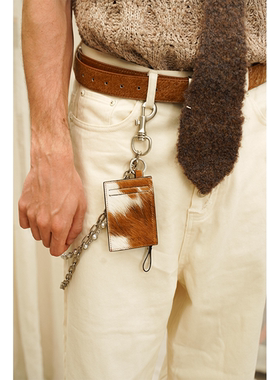 RETRO21 R21 三色 意大利进口牛皮革 马皮 真皮拉链挂件卡包