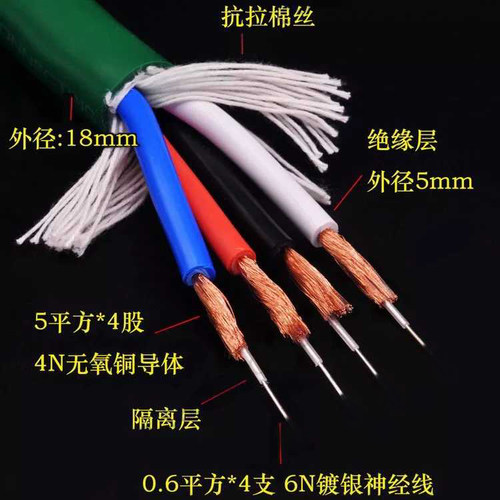 麦景图发烧高纯铜镀银神经喇叭线