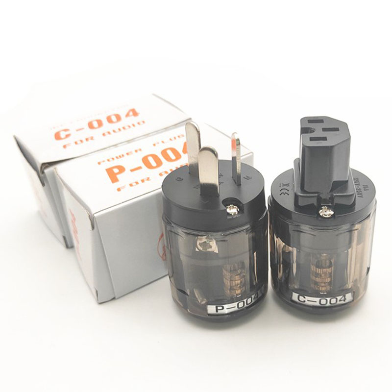 欧亚德P004镀铑国标插头发烧音响电源插头CD功放HIFI音响配件端子