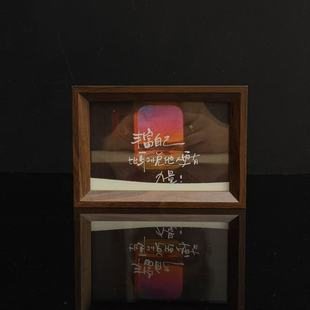 丰富自己比取悦他人更有力量励志座右铭书法装饰画流沙相框摆台潮