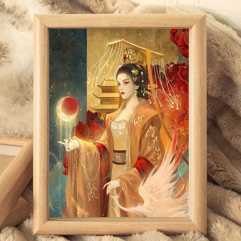 国风君临天下女皇武则天立体艺术摆件手工相框宿舍桌面摆台礼物潮