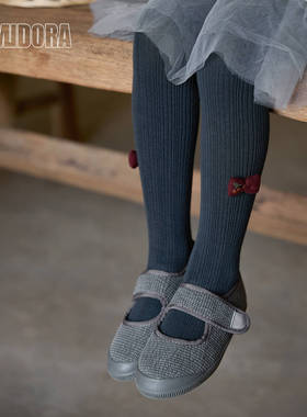 女童连裤袜墨绿色女宝宝连体袜子儿童纯棉打底裤公主婴儿打底袜裤