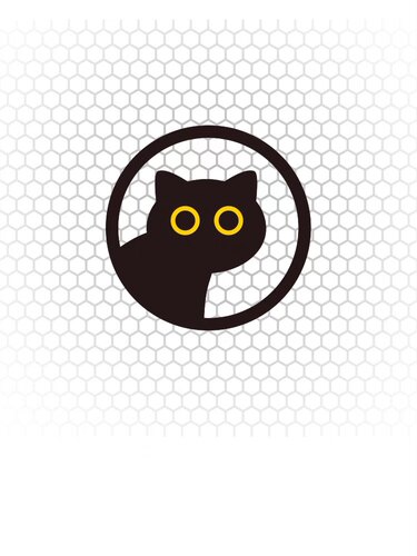 黑色小猫咪宠物圆圈可爱创意汽车摩托车电动车车身贴装饰防水贴纸