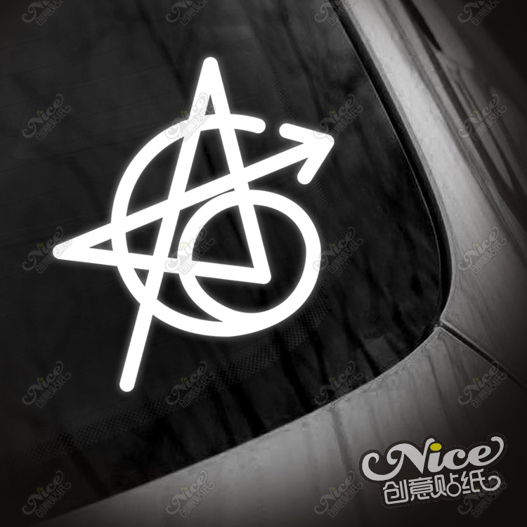 复联4托尼斯塔克纹身标志漫威marvel复仇者联盟4汽车创意反光贴纸