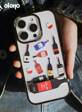 dokdatdap啤酒支架壳原创iPhone16pro手机壳个性趣味适用苹果15promax壳潮流简约苹果14保护套小众原创设计