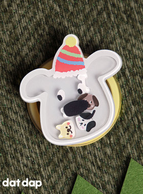 dokdatdap原创小狗磁吸手机支架个性趣味摇摇乐磁吸支架小众可爱