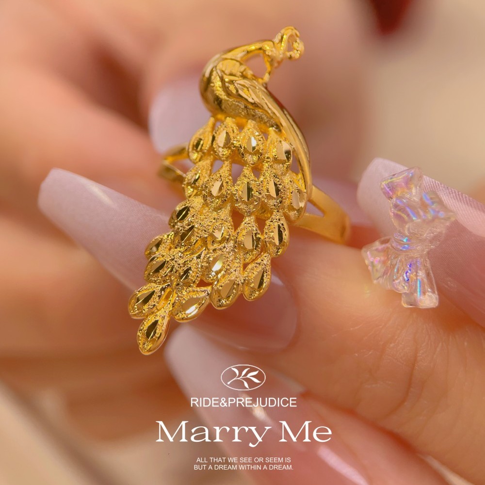 女沙金仿真黄金戒指结婚新娘三金图片