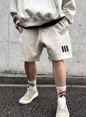 FOG ESSENTIALS短裤男夏季外穿五分裤宽松嘻哈高街美式三道杠裤子