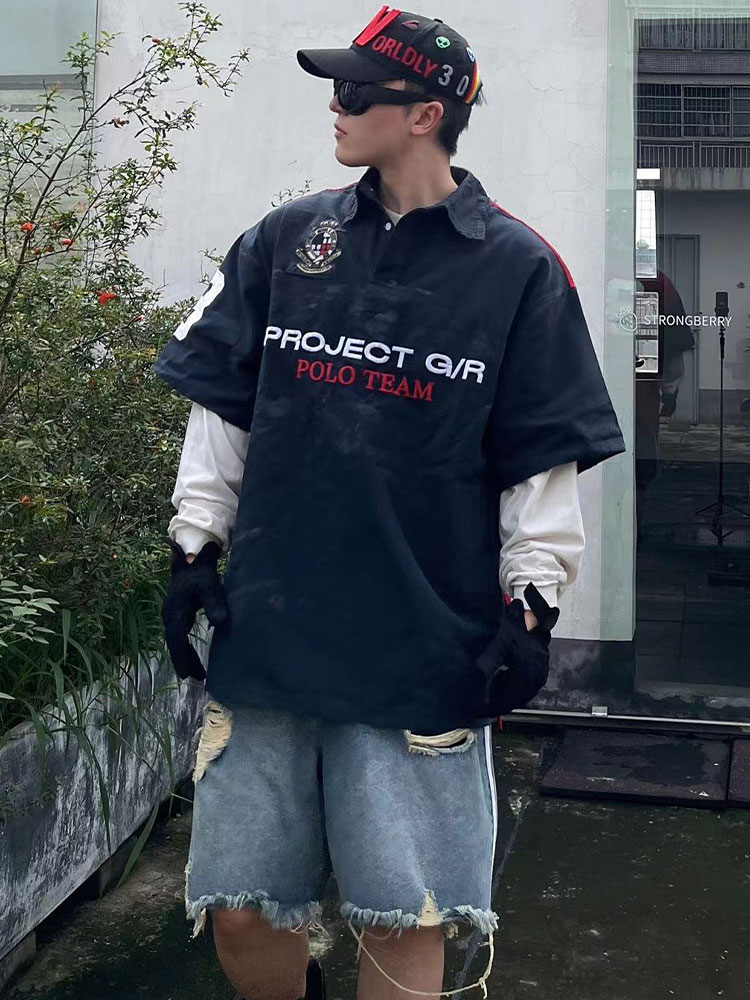 高克重GRAILZ刺绣印花足球T恤