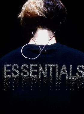 FOG Air ESSENTIALS350克王嘉尔同款Sharkface瀑布流星烫钻短袖