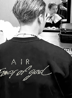 FOG Air ESSENTIALS350克王嘉尔同款Sharkface情侣烫钻宽松短袖