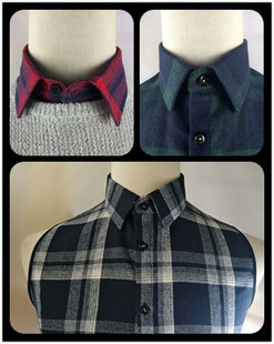 2025新款 领免熨烫百搭假领磨毛保暖节约领 休闲纯棉假领子男女衬衫