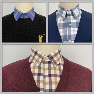 2023新款 衣领节约领尖领 秋冬纯棉磨毛保暖百搭假领子男女通用衬衫