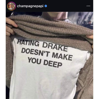 讨厌Drake并不能显得你多有深度T恤 oversize嘻哈T恤 欧美rapper
