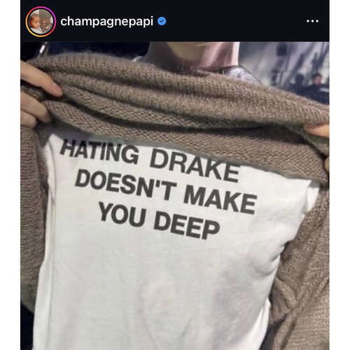 讨厌Drake并不能显得你多有深度T恤 oversize嘻哈T恤 欧美rapper
