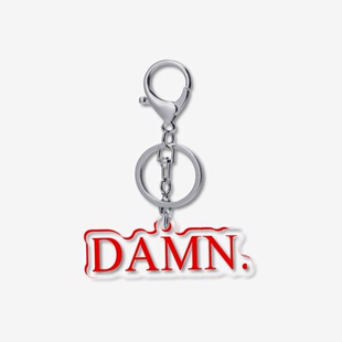kendrick lamar DAMN 封面字体 5cm透明钥匙扣龙虾扣