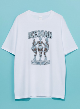 Drake ICEMAN 印花T恤 oversize嘻哈T恤 欧美rapper周边 公鸭周边