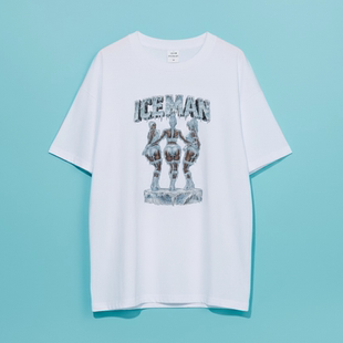 欧美rapper周边 Drake oversize嘻哈T恤 印花T恤 公鸭周边 ICEMAN