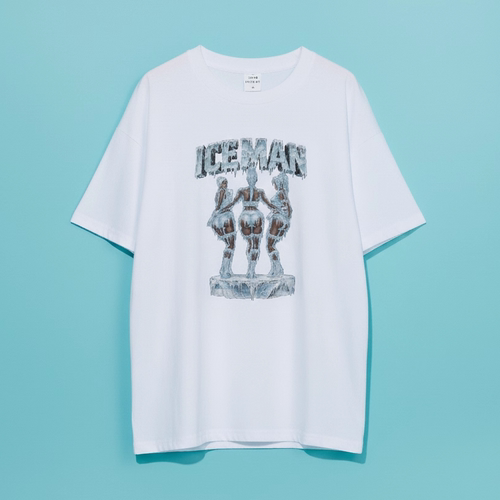Drake ICEMAN 印花T恤 oversize嘻哈T恤 欧美rapper周边 公鸭周边