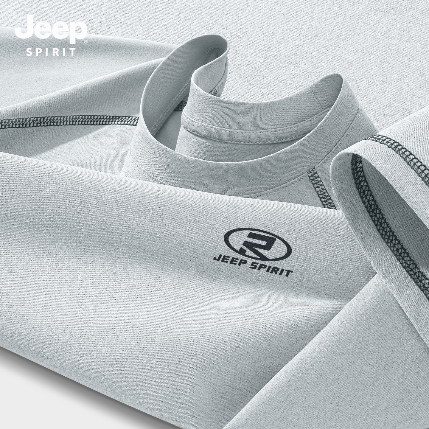 JEEP吉普速干哈苏线短袖男款2026新款运动休闲t恤男健身男士上衣X