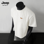 t恤男2026春夏季 潮牌半袖 男款 JEEP吉普解构拼接短袖 休闲男士 上衣X