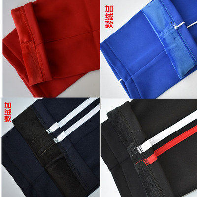 加绒冬季校服裤子男女直筒黑色