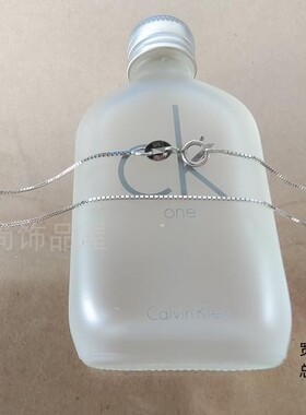 礼物S925纯银项链女盒子链锁骨链银链挂单链配链子