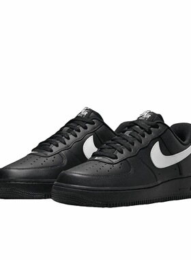 Nike Air Force 1 AF1黑白黑武士低帮板鞋FZ0627-010（nmc仓）