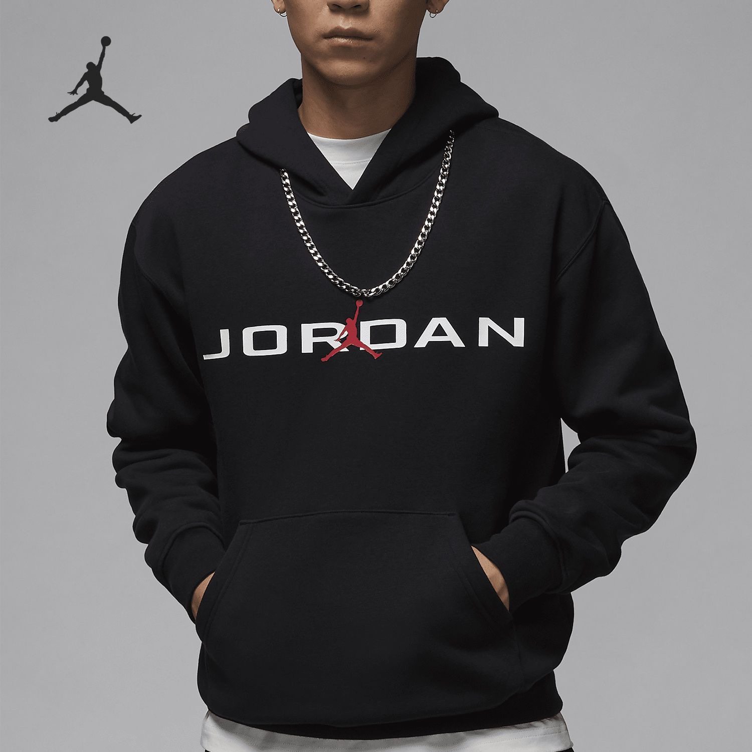 Jordan Essentials 舒适百搭套头连帽长袖卫衣男款 HQ4644-010