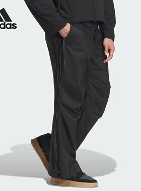 adidas 纯色舒适百搭防泼水中腰休闲裤 JN3487