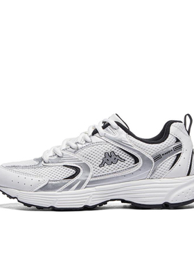 kappa女鞋运动鞋2024新款秋季女款增高休闲厚底银灰色老爹鞋