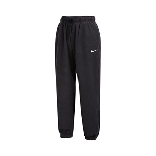 Nike 休闲起绒束口跑步运动长裤女款 DD5111-010