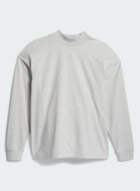 adidas 字母印花设计透气宽松长袖T恤 男女同款 IZ4915