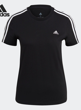 Adidas originals E 3S TEE休闲运动短袖T恤女款GL0784