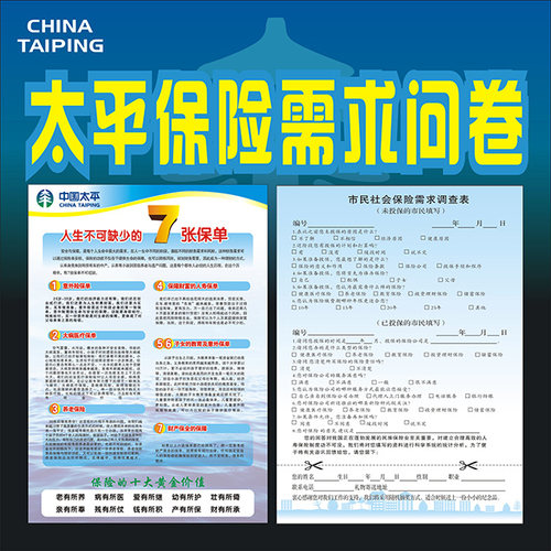 太平问卷市民社会需求调查表彩页