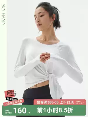 SKYHAND mulberry silk long sleeve female summer thin modal bacteriostatic breathable blouse split T-shirt home top