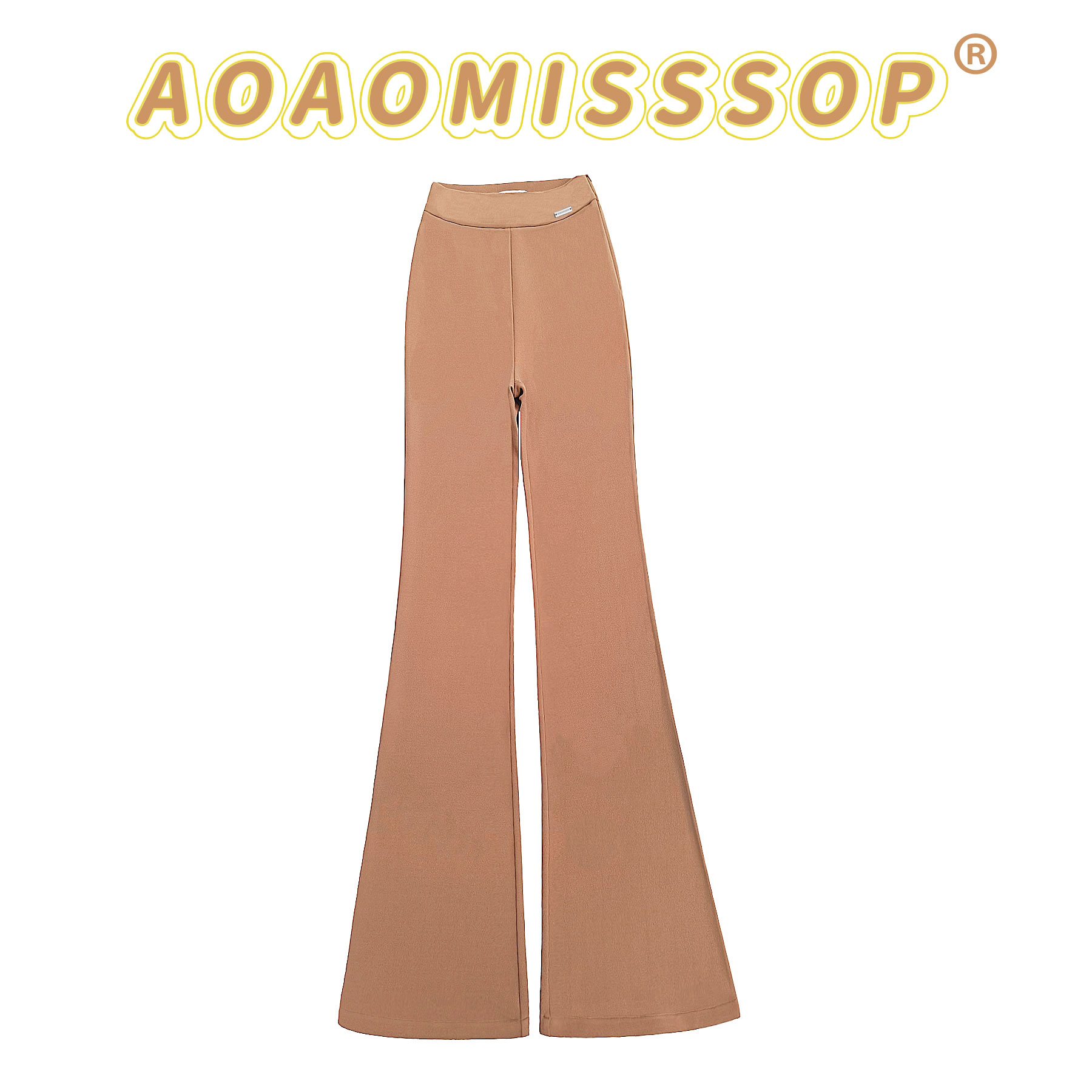 【多色侧拉链微喇叭】 AOAOMISSSHOP 鳌鳌家2025夏款薄捻丝