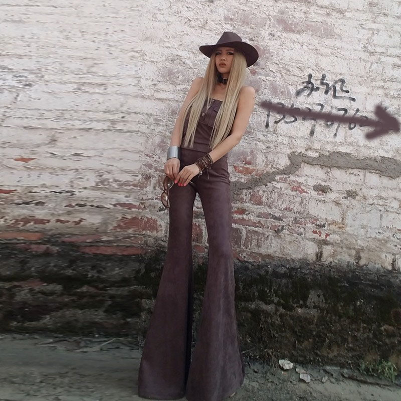 新款阔腿长裤潮高腰大喇叭裤