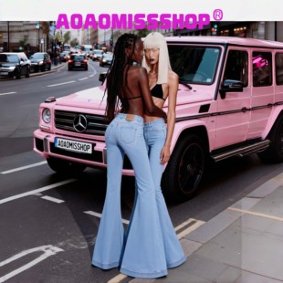 Blu蓝牛仔大喇叭裤 baby 2026春夏 欧美高街 AOAOMISSSHOP鳌鳌家