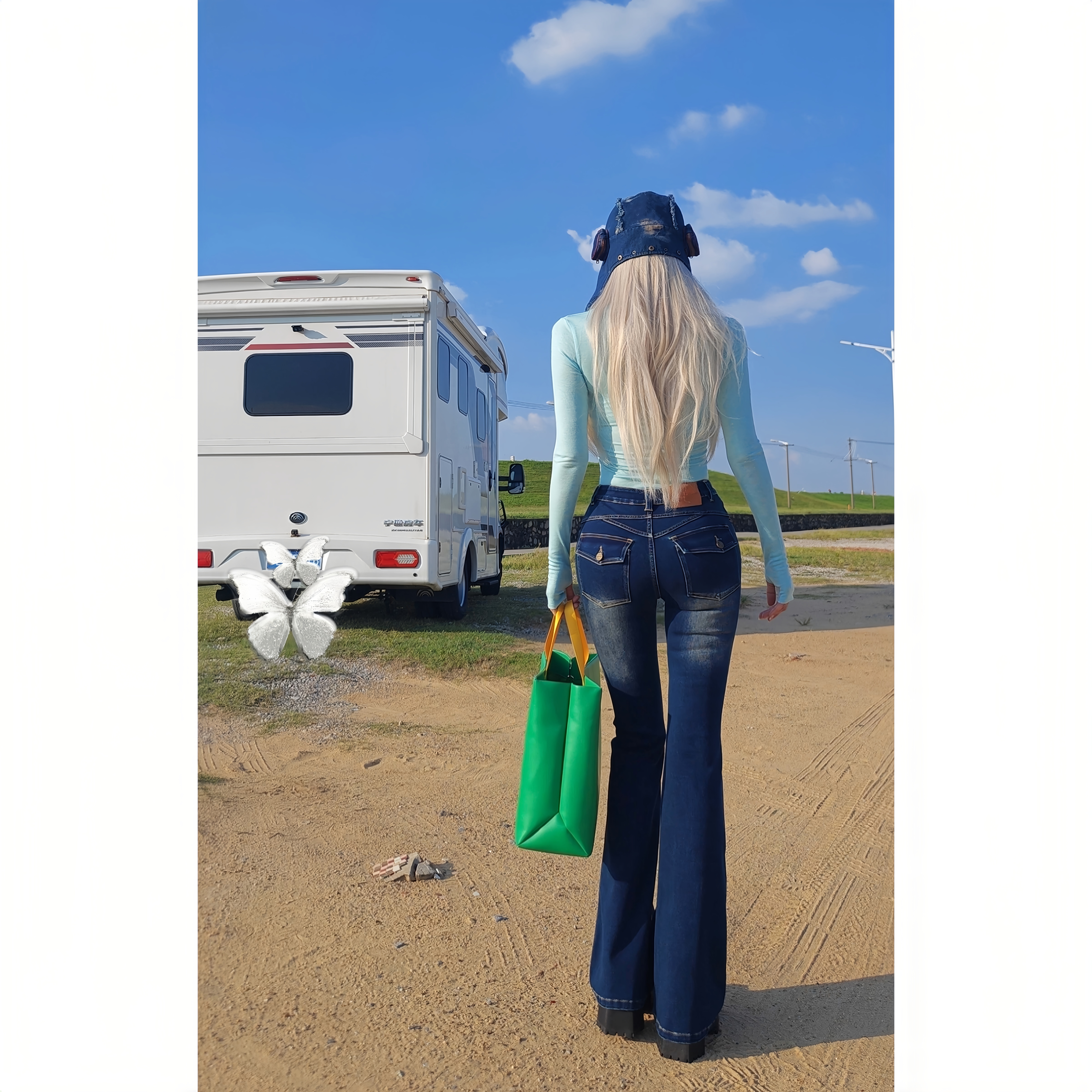 【后口袋微喇叭】AOAOMISSSHOP鳌鳌家 四面弹提臀翘臀牛仔长裤,女装/女士精品,牛仔裤,淘宝优惠券,粉丝福利购,淘宝优惠卷