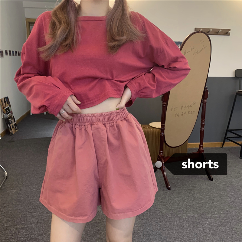 Casual pants women's summer new loose sports pants women's fashion shorts women's High Waist Wide Leg Pants